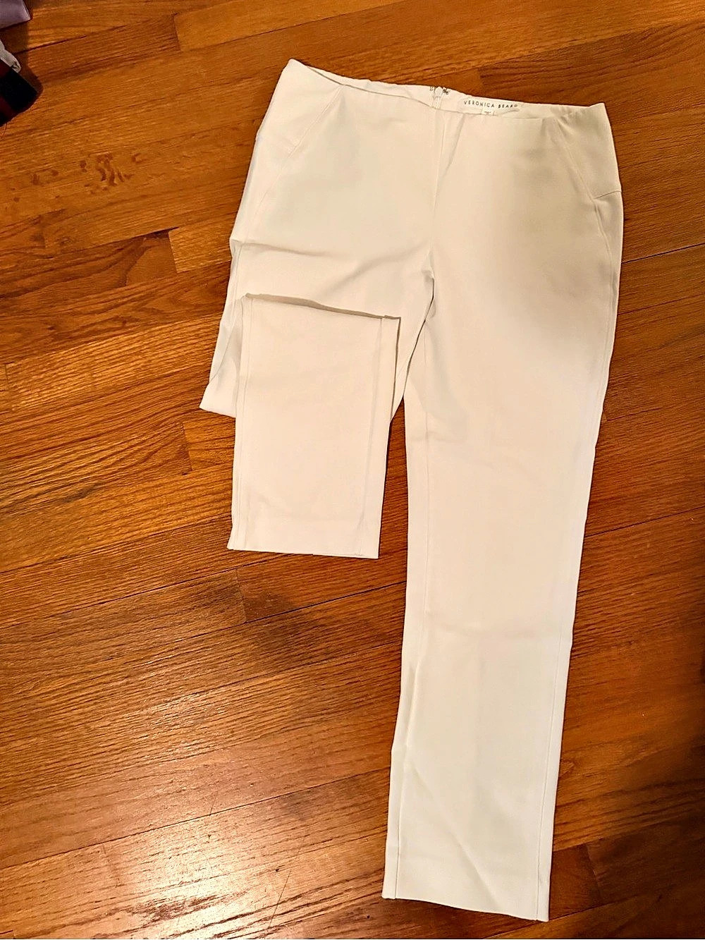 Veronica Beard Zip Back Scuba Pant White Size 10